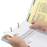Smead™ Four-Section Pressboard Top Tab Classification Folders, Four SafeSHIELD Fasteners, 1 Divider, Legal Size, Blue, 10/Box (SMD18730) Each