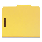 Smead™ Recycled Pressboard Classification Folders, 2" Expansion, 2 Dividers, 6 Fasteners, Letter Size, Yellow Exterior, 10/Box (SMD14064) Box of 10