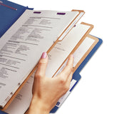 Smead™ Eight-Section Pressboard Top Tab Classification Folders, 8 SafeSHIELD Fasteners, 3 Dividers, Legal Size, Dark Blue, 10/Box (SMD19096) Each