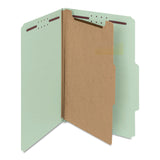 Smead™ Recycled Pressboard Classification Folders, 2" Expansion, 1 Divider, 4 Fasteners, Legal Size, Gray-Green, 10/Box (SMD18722) Box of 10