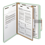 Smead™ Recycled Pressboard Classification Folders, 2" Expansion, 1 Divider, 4 Fasteners, Letter Size, Gray-Green, 10/Box (SMD13723) Box of 10