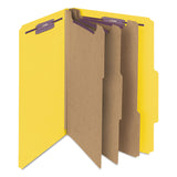 Smead™ Eight-Section Pressboard Top Tab Classification Folders, Eight SafeSHIELD Fasteners, 3 Dividers, Legal Size, Yellow, 10/Box (SMD19098) Each