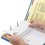 Smead™ Four-Section Pressboard Top Tab Classification Folders, Four SafeSHIELD Fasteners, 1 Divider, Letter Size, Dark Blue, 10/Box (SMD13732) Each