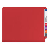 Smead™ End Tab Pressboard Classification Folders, Six SafeSHIELD Fasteners, 2" Expansion, 2 Dividers, Letter Size, Bright Red, 10/BX (SMD26783) Box of 10
