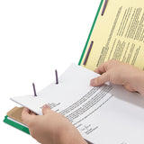 Smead™ Four-Section Pressboard Top Tab Classification Folders, Four SafeSHIELD Fasteners, 1 Divider, Legal Size, Green, 10/Box (SMD18733) Each