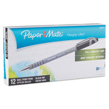 Paper Mate® FlexGrip Ultra Recycled Ballpoint Pen, Stick, Fine 0.8 mm, Black Ink, Gray Barrel, Dozen (PAP9680131) 1 Dozen