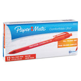 Paper Mate® ComfortMate Ultra Ballpoint Pen, Retractable, Medium 1 mm, Red Ink, Red Barrel, Dozen (PAP6320187) 1 Dozen
