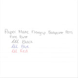 Paper Mate® FlexGrip Ultra Recycled Ballpoint Pen, Retractable, Fine 0.8 mm, Black Ink, Gray/Black Barrel, Dozen (PAP9580131) 1 Dozen