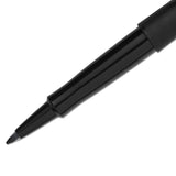Paper Mate® Point Guard Flair Felt Tip Porous Point Pen, Stick, Medium 0.7 mm, Black Ink, Black Barrel, Dozen (PAP8430152) 1 Dozen