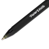 Paper Mate® ComfortMate Ultra Ballpoint Pen, Retractable, Fine 0.8 mm, Black Ink, Black Barrel, Dozen (PAP6380187) 1 Dozen