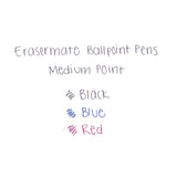 Paper Mate® Eraser Mate Ballpoint Pen, Stick, Medium 1 mm, Red Ink, Red Barrel, Dozen (PAP3920158) Box of 12