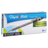 Paper Mate® FlexGrip Ultra Recycled Ballpoint Pen, Retractable, Medium 1 mm, Black Ink, Black/Gray Barrel, Dozen (PAP9530131) Box of 12