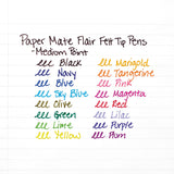Paper Mate® Point Guard Flair Felt Tip Porous Point Pen, Stick, Medium 0.7 mm, Black Ink, Black Barrel, Dozen (PAP8430152) 1 Dozen