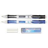 Paper Mate® Clear Point Mechanical Pencils with Tube of Lead/Erasers, 0.5 mm, HB(#2), Black Lead, Randomly Assorted Barrel Colors, 2/Pack (PAP34666PP) Each
