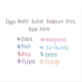 Paper Mate® Profile Ballpoint Pen, Retractable, Bold 1.4 mm, Assorted Ink and Barrel Colors, 8/Pack (PAP1960662) Set of 8