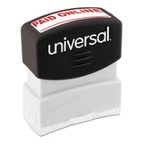 Universal® Message Stamp, PAID ONLINE, Pre-Inked One-Color, Red (UNV10156) Each