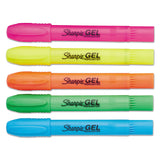 Sharpie® Gel Highlighters, Assorted Ink Colors, Bullet Tip, Assorted Barrel Colors, 5/Set (SAN1803277) 1 Set