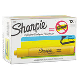 Sharpie® Tank Style Highlighters, Yellow Ink, Chisel Tip, Yellow Barrel, Dozen (SAN25005) Dozen