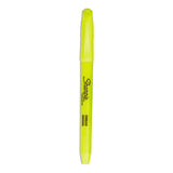 Sharpie® Pocket Style Highlighters, Fluorescent Yellow Ink, Chisel Tip, Yellow Barrel, Dozen (SAN27025) Dozen