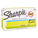 Sharpie® Pocket Style Highlighters, Fluorescent Yellow Ink, Chisel Tip, Yellow Barrel, Dozen (SAN27025) Dozen