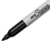 Sharpie® Super Permanent Marker, Fine Bullet Tip, Black, 6/Pack (SAN33666PP) Pack of 6