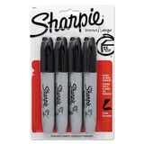 Sharpie® Chisel Tip Permanent Marker, Medium Chisel Tip, Black, 4/Pack (SAN38264PP) Pack of 4