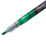 Sharpie® Liquid Pen Style Highlighters, Fluorescent Green Ink, Chisel Tip, Green/Black/Clear Barrel, Dozen (SAN1754468) 1 Dozen