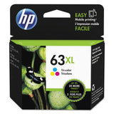 HP HP 63XL, (F6U63AN) High-Yield Tri-Color Original Ink Cartridge (HEWF6U63AN) Each