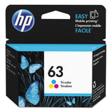 HP HP 63, (F6U61AN) Tri-Color Original Ink Cartridge (HEWF6U61AN) Each