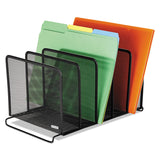 Rolodex™ Mesh Stacking Sorter, 5 Sections, Letter to Legal Size Files, 8.25" x 14.38" x 7.88", Black (ROL22141) Each