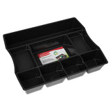 Rubbermaid® Regeneration Deep Drawer Organizer, Eight Compartments, 14.88 x 11.88 x 2.5, Plastic, Black (RUB21864) Each
