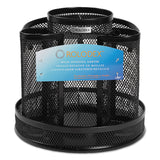 Rolodex™ Wire Mesh Spinning Desk Sorter, 8 Compartments, Steel Mesh, 6.5" Diameter x 6.5"h, Black (ROL1773083) Each