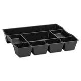 Rubbermaid® Regeneration Deep Drawer Organizer, Eight Compartments, 14.88 x 11.88 x 2.5, Plastic, Black (RUB21864) Each