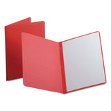Oxford™ Report Cover, Three-Prong Fastener, 0.5" Capacity, 8.5 x 11, Red/Red, 25/Box (OXF52511) 1 Pack of 25