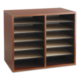 Safco® Fiberboard Literature Sorter, 12 Compartments, 19.63 x 11.88 x 16.13, Cherry (SAF9420CY) Each