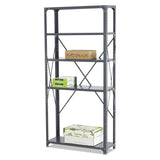Safco® Commercial Steel Shelving Unit, Five-Shelf, 36w x 12d x 75h, Dark Gray (SAF6265) Each