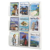 Safco® Reveal Clear Literature Displays, 9 Compartments, 30w x 2d x 36.75h, Clear (SAF5603CL) Each