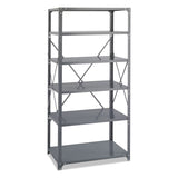 Safco® Commercial Steel Shelving Unit, Six-Shelf, 36w x 24d x 75h, Dark Gray (SAF6270) Each