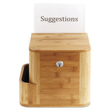 Safco® Bamboo Suggestion Boxes, 10 x 8 x 14, Natural (SAF4237NA) Each