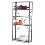 Safco® Commercial Steel Shelving Unit, Five-Shelf, 36w x 12d x 75h, Dark Gray (SAF6265) Each