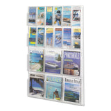 Safco® Reveal Clear Literature Displays, 18 Compartments, 30w x 2d x 45h, Clear (SAF5600CL) Each