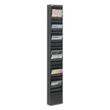 Safco® Steel Magazine Rack, 23 Compartments, 10w x 4d x 65.5h, Black (SAF4322BL) Each
