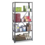 Safco® Commercial Steel Shelving Unit, Five-Shelf, 36w x 18d x 75h, Dark Gray (SAF6266) Each