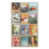 Safco® Reveal Clear Literature Displays, 12 Compartments, 30w x 2d x 49h, Clear (SAF5602CL) Each