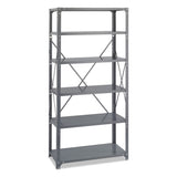 Safco® Commercial Steel Shelving Unit, Six-Shelf, 36w x 18d x 75h, Dark Gray (SAF6269) Each