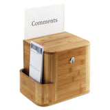 Safco® Bamboo Suggestion Boxes, 10 x 8 x 14, Natural (SAF4237NA) Each