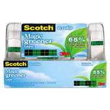 Scotch® Magic Greener Tape with Dispenser, 1" Core, 0.75" x 50 ft, Clear, 6/Pack (MMM6123) Pack of 6
