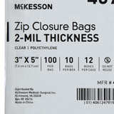 McKesson Reclosable Bag 3 X 5 Inch Polyethylene Clear Zipper Closure (890534_PK) 1/PK
