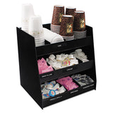 Vertiflex® Commercial Grade Vertical Condiment Organizer, 9 Compartments, 14.5 x 11.75 x 15, Black (VRTVFC1515) Each