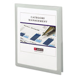 Smead™ Frame View Poly Two-Pocket Folder, 100-Sheet Capacity, 11 x 8.5, Clear/Oyster, 5/Pack (SMD87706) Pack of 5